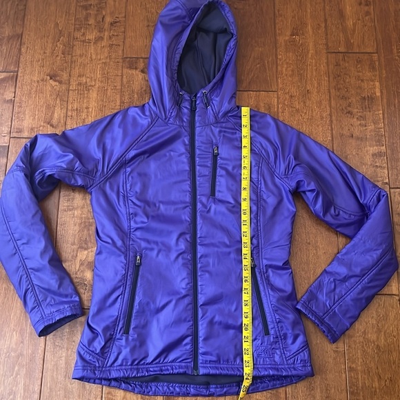 REI WOMENS PURPLE JACKET POLARTEC PERTEX NYLON POLYESTER FULL ZIP HOODED Size S - Picture 3 of 8